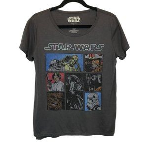 Star Wars Women's Graphic Character Short Sleeve Tee in Gray - Size Large